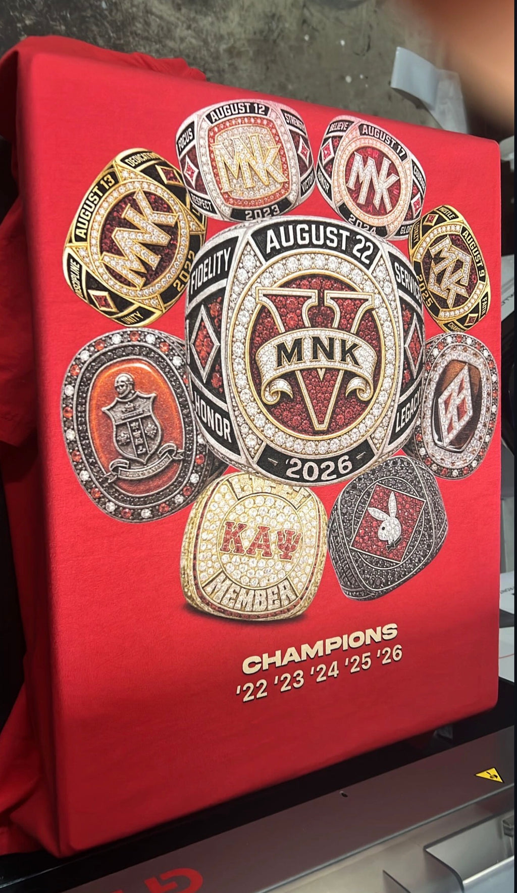 MNK5 "RUSSELL" Limited Edition T-Shirt Krimson
